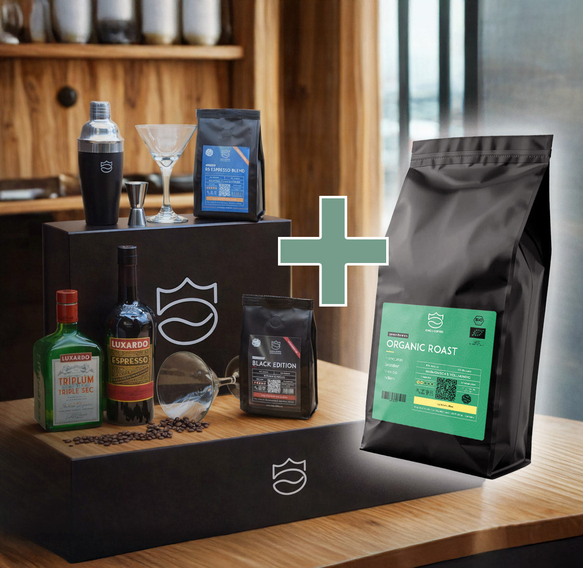 King’s Coffee Espresso Martini Box + 1 Kilo Organic Roast