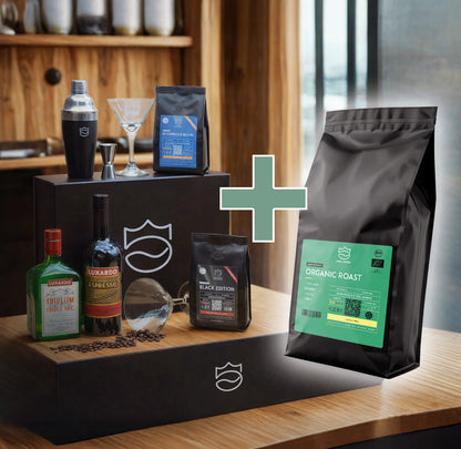 King’s Coffee Espresso Martini Box + 1 Kilo Organic Roast